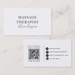 Carte De Visite Thérapeute en Massage Moderne 