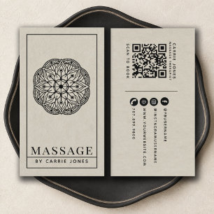 Carte De Visite Thérapeute en massage moderne