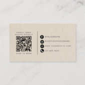 Carte De Visite Thérapeute en massage simple (Dos)