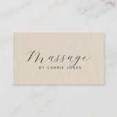 Carte De Visite Thérapeute en massage simple (Devant)