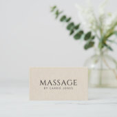 Carte De Visite Thérapeute en massage simple (Debout devant)
