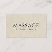 Carte De Visite Thérapeute en massage simple (Devant)