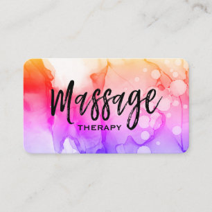 Carte De Visite *~*  Thérapeute en massage Thérapie de massage Aqu