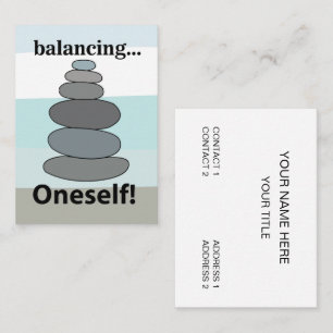 Carte De Visite Thérapeute en Yoga et Massage Reiki avec Équilibra