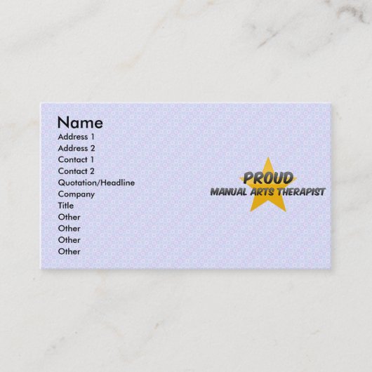 Carte De Visite Thérapeute manuel fier d'arts (Devant)