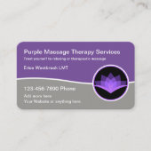 Carte De Visite Thérapeute moderne de massage (Devant)