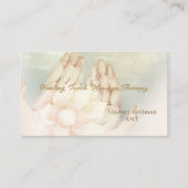Carte De Visite Thérapeute moderne Deeper Aquarelle Mains Massage (Devant)