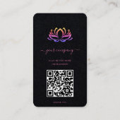 Carte De Visite Thérapeute moderne Wellness Holographique Pink Lot (Dos)