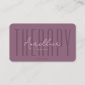 Carte De Visite Thérapeute physique moderne Dusty Pink Script (Devant)