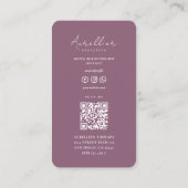 Carte De Visite Thérapeute physique moderne Dusty Pink Script (Dos)