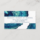 Carte De Visite Thérapeute rose de massage d'or d'agate de pierre (Dos)