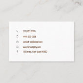 Carte De Visite Thérapeute sur mesure sépia (Dos)