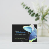 Carte De Visite Thérapeute unique pour le massage aux papillons (Debout devant)