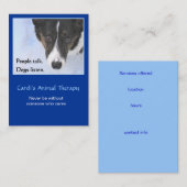 Carte De Visite Thérapie animale (Devant / Derrière)