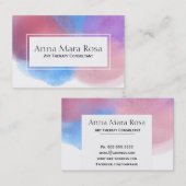 Carte De Visite Thérapie artistique d'aquarelle abstraite de *~* (Devant / Derrière)