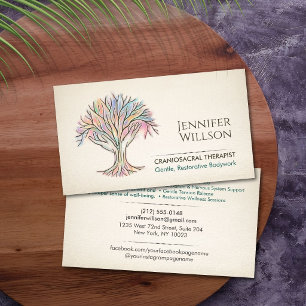 Carte De Visite Thérapie Craniosacrale Mains Arbre Corps Holistiqu