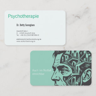 Carte De Visite Thérapie de labyrinthe de l'esprit moderne Santé m
