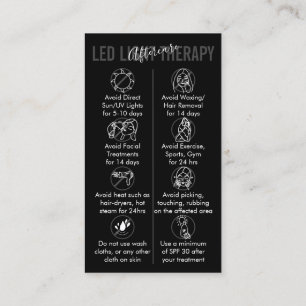 Carte De Visite Thérapie de lumière LED noire et blanche pour les