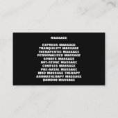Carte De Visite Thérapie de massage #2 (Dos)