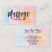 Carte De Visite *~* Thérapie de massage Abstraite (Devant / Derrière)