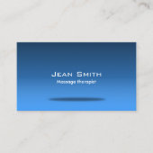 Carte De Visite Thérapie de massage Chiropractor Elégant Bleu (Devant)