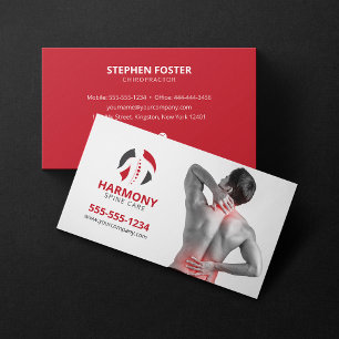 Carte De Visite Thérapie de Massage Chiropratique Chiropraticien R