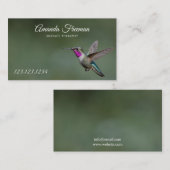 Carte De Visite Thérapie de massage des colibris verts paisible (Devant / Derrière)