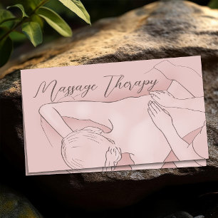 Carte De Visite Thérapie de massage dessin avec rendez-vous