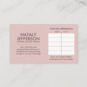 Carte De Visite Thérapie de massage dessin avec rendez-vous (Dos)