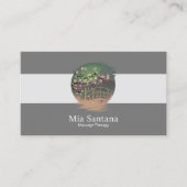 Carte De Visite Thérapie de massage du soleil de fleurs (Devant)