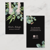 Carte De Visite Thérapie de massage Healing Hands Spa Botanique (Devant / Derrière)