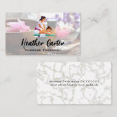 Carte De Visite Thérapie de Massage | Huiles de Spa Sels (Devant / Derrière)