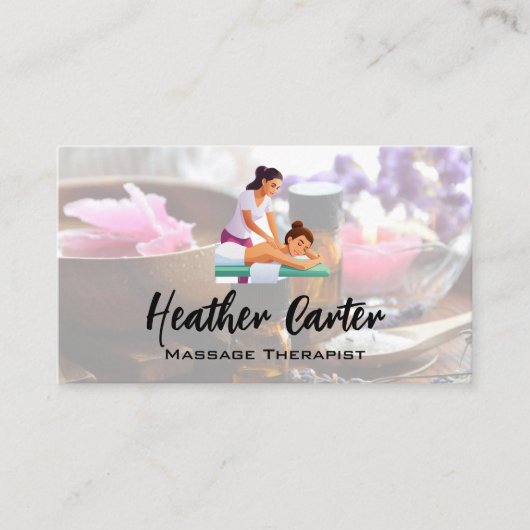 Carte De Visite Thérapie de Massage | Huiles de Spa Sels (Devant)