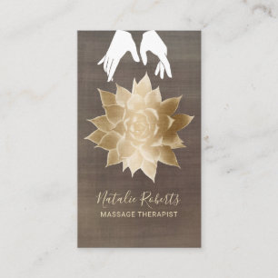 Carte De Visite Thérapie de massage Mains de guérison Vintages F