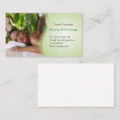 Carte De Visite Thérapie de massage, massage réparateur (Devant / Derrière)