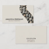 Carte De Visite Thérapie de massage minimale pour le beige et les  (Devant / Derrière)