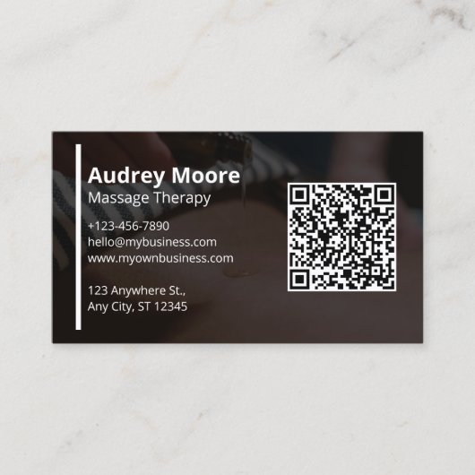 Carte De Visite Thérapie de massage moderne Code QR (Devant)