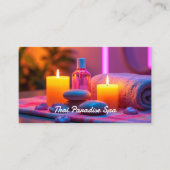 Carte De Visite Thérapie de massage Neon (Devant)