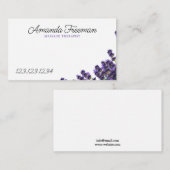 Carte De Visite Thérapie de massage pacifique violet de lavande (Devant / Derrière)