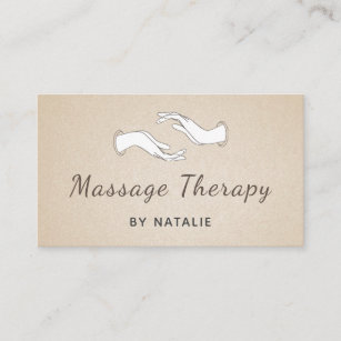 Carte De Visite Thérapie de massage Script de choeur Main de guéri