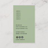 CARTE DE VISITE THÉRAPIE DE MASSAGE SPA DE LA MARINE DE PIERRE D'O (Dos)