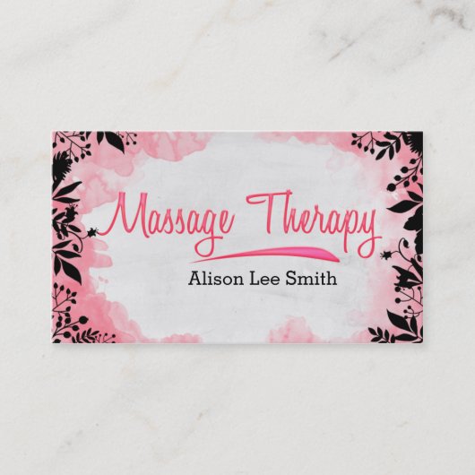 Carte De Visite Thérapie de massage - Thérapeute de massage (Devant)
