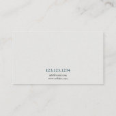 Carte De Visite Thérapie de massage Turquoise et gris superbe (Dos)