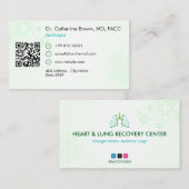Carte De Visite Thérapie de récupération cardiaque et pulmonaire | (Devant / Derrière)