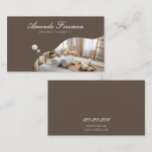 Carte De Visite Thérapie de table de massage Brown moderne (Devant / Derrière)