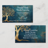 Carte De Visite Thérapie de thérapie de l'arbre d'or (Devant / Derrière)