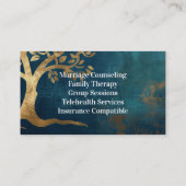 Carte De Visite Thérapie de thérapie de l'arbre d'or (Dos)