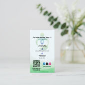 Carte De Visite Thérapie du bien-être des aînés | Potrait vert mod (Debout devant)