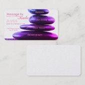 Carte De Visite Thérapie en pierre de massage (Devant / Derrière)