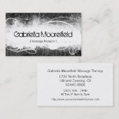 Carte De Visite Thérapie grunge extrême de massage (Devant / Derrière)